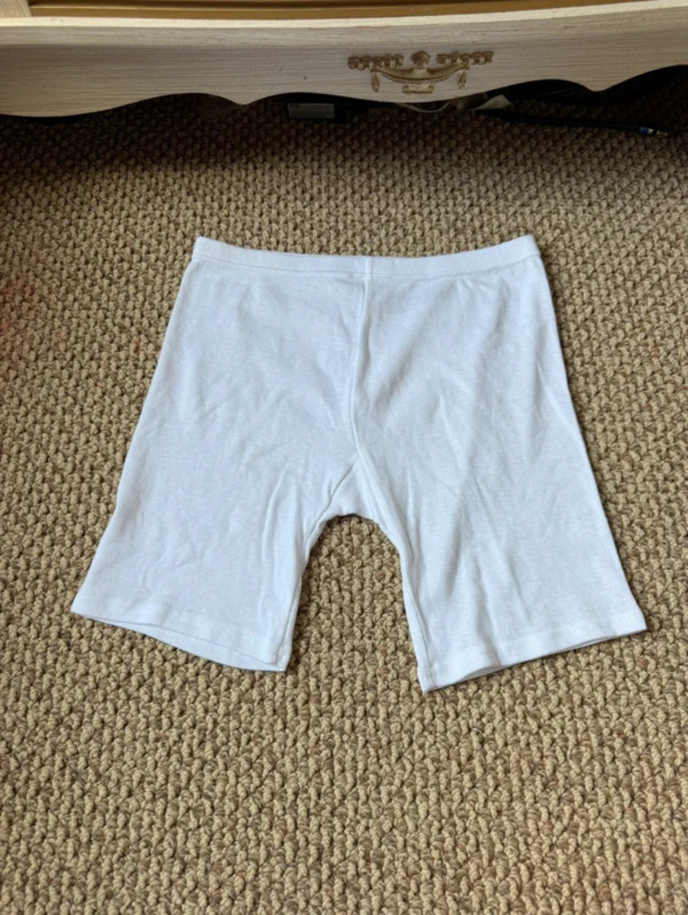 boys White plain bike shorts